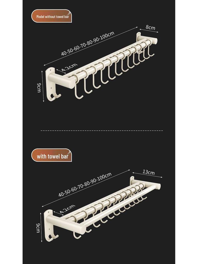 Stainless Steel Wall-Mounted Kitchen Hook & Pot Lid Rack with Knife Holder.
