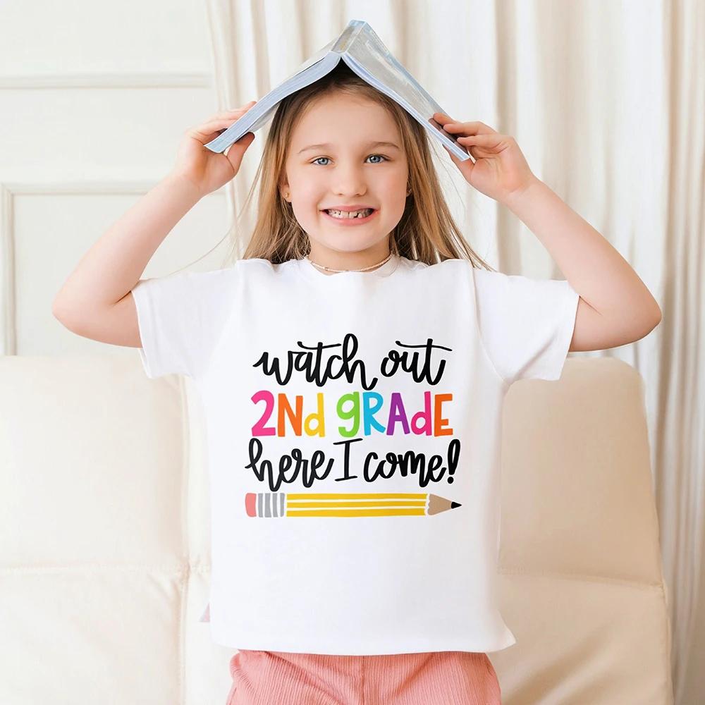 First Day of Kindergarten Kid TShirt Girl Boy Clothes Back To School Shirt Preschool 15th Grade Child Shirts School Opens Gift