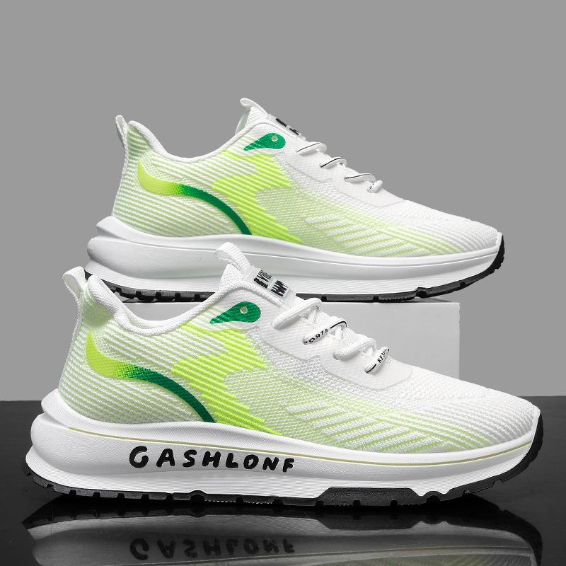 Outdoor fly-woven running shoes, new spring and autumn mesh breathable casual shoes, versatile, lightweight, wear-resistant and non-slip sports shoes
