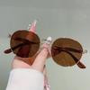 Vintage Round Sunglasses Men Fashion Simple Gradient Outdoor Shades Women  New Retro Trendy Brand Design Sun Glasses