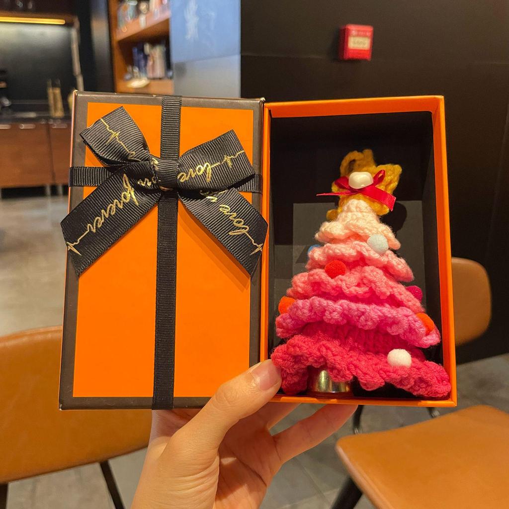 International Yarn Crochet Mini Christmas Tree Car Ornament Gift