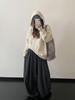 Korean Style Women's Hooded Sweater - Autumn/Winter High-End Knitwear with Unique Design, Long Sleeves, Cozy Fit