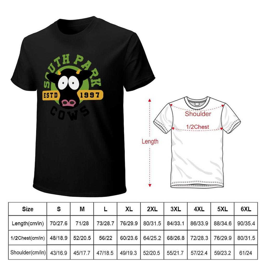 Southpark Cows TShirt Graphic T Shirts Plus Sizes Korean Fashion Shirts Men Graphic