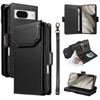 For Google Pixel 8 Case with Multi-Card Holder and Strap PU Leather Phone Cover Stand
