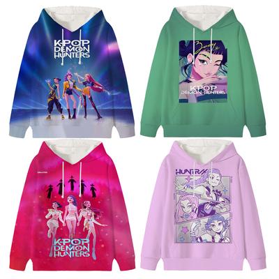 Mikina Demon Hunters Zoey Rumi Mira KPop Huntrix Girl Dětská Mikina Dětská Saja Chlapecká Mikina Harajuku Podzim Zima Topy