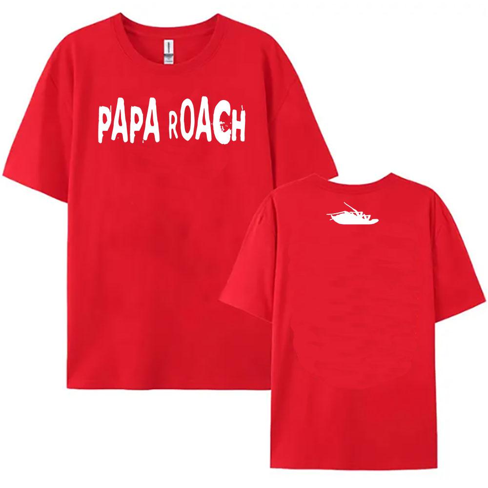 Cotton Summer Tees PAPA ROACH Heavy Mental Band Tshirts Graphic Clothing for Women Short Sleeve Unisex Streetwear O-neck Female Top
