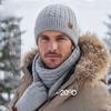 Amazon Winter New Knitted Hat Scarf Gloves Men's Three-piece Set Cold-proof Warm Scarf Women's Three-piece Set