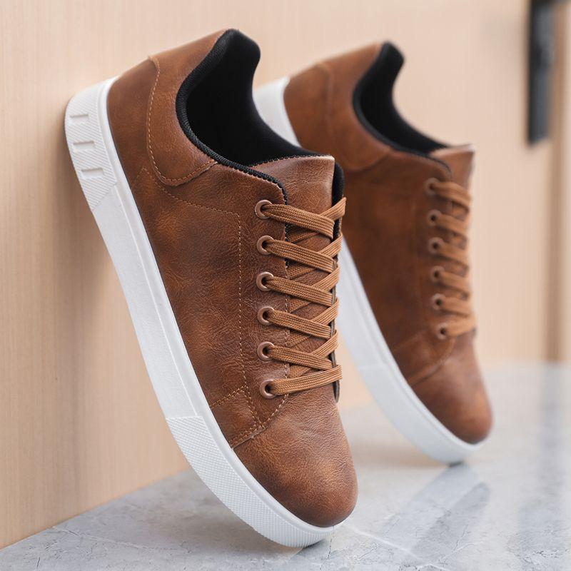 Summer new business casual leather shoes soft sole non-slip sports shoes board shoes
