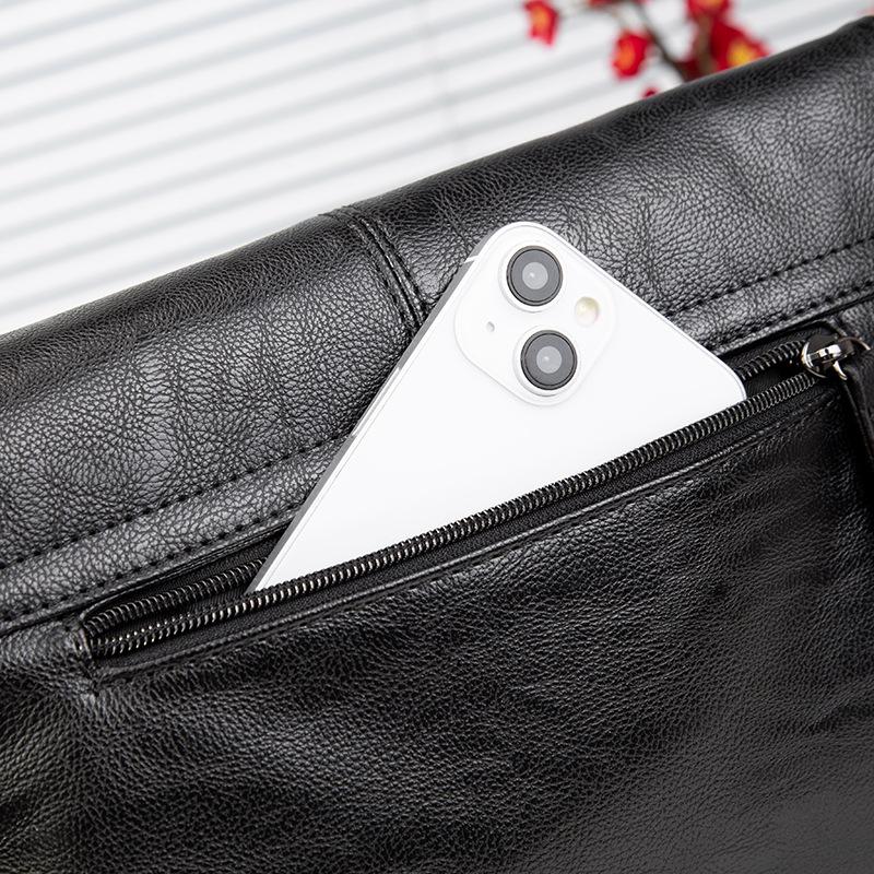 Men's Trendy Single Shoulder Bag: Ultra-Thin, Large Capacity, Fashionable Crossbody for Casual Use