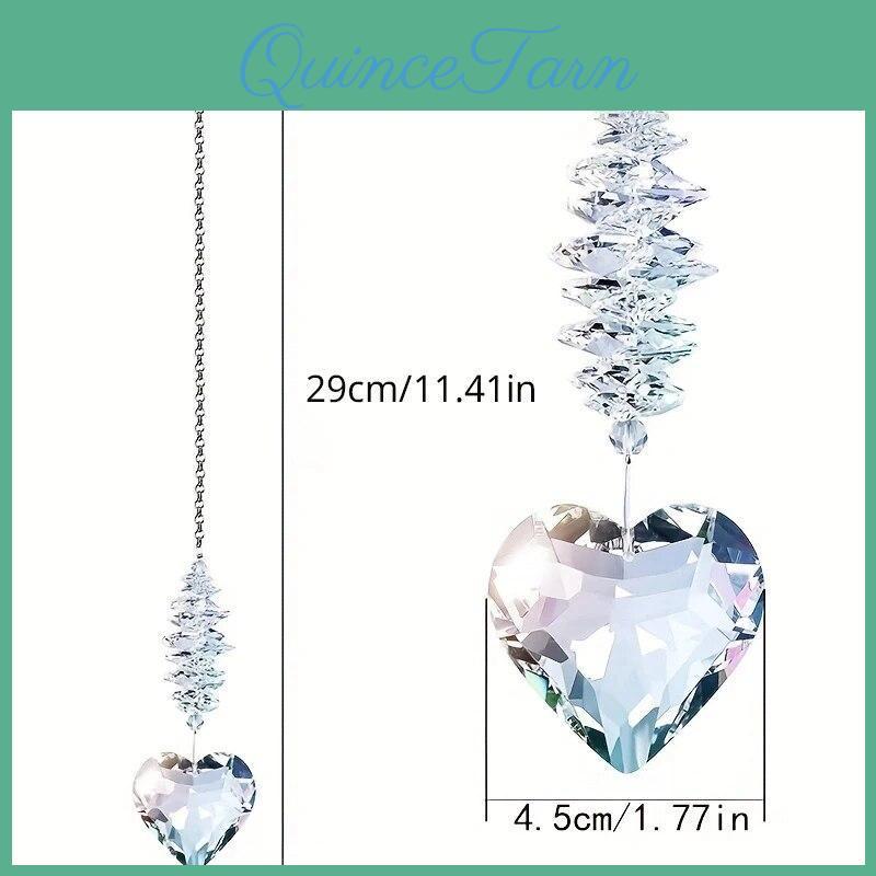 Piece Crystal Heart 1 Clear Prism Ball Pendant Home Window Decoration Suncatcher Valentines Day Wedding Party Holiday Favours