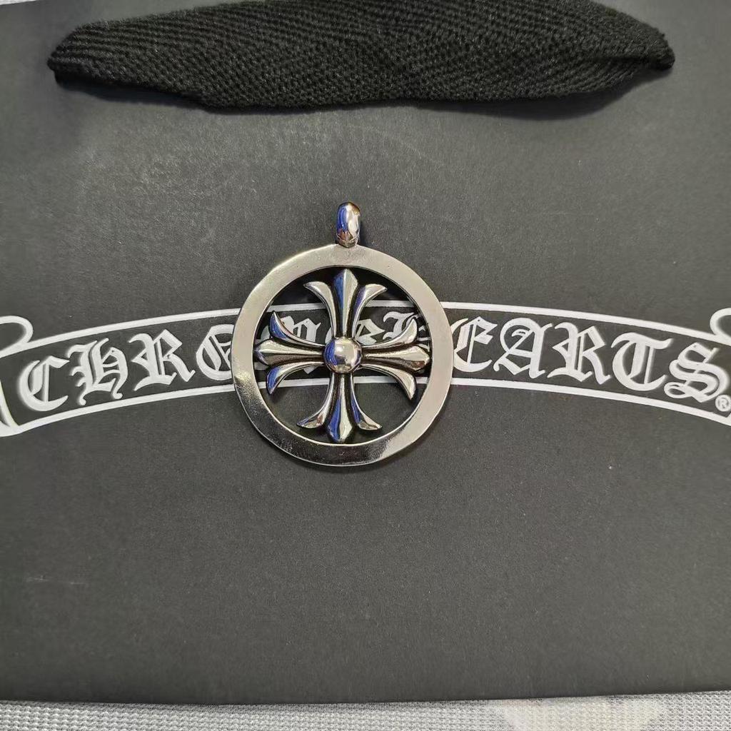 CH Kroko Pendant Collection: Trendy Thai Silver S925 Accessories for Men & Women - Retro Cross, Sword, Hexagram, Bullet Designs