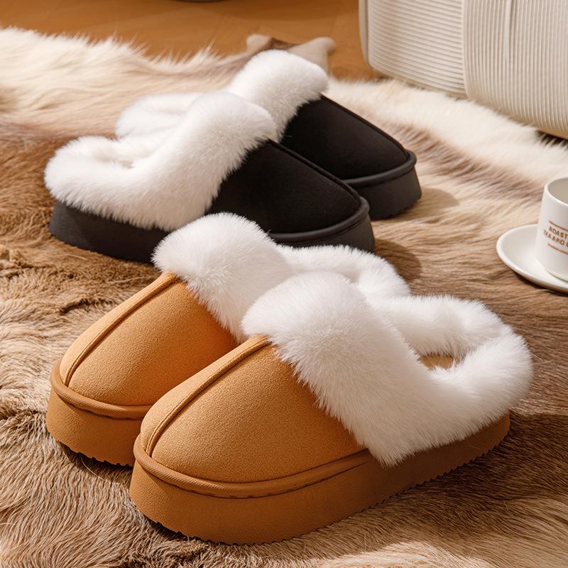 Thick-bottomed Cotton Slippers Winter 2025 New Indoor Home Non-slip and Warm Couple Outer Wear Cotton Mop Winter