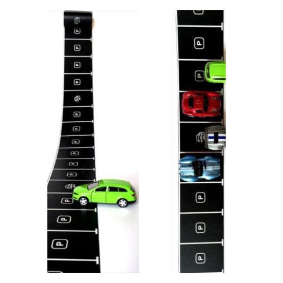 Roadway Tape Black Road Track Car Track Tape Dollhouse Miniature Decor Residue-Free Adhesive Sticker