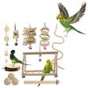 13 Pack Bird Toys 13 Pack Solid Wood Toys For Parrots Natural Wood Swing And Perch Toys For Bird Cage Bird Cage Bite Climb Toys