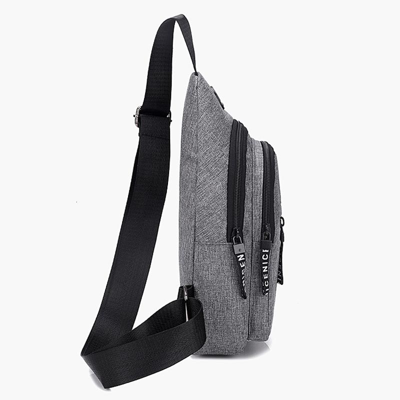 2025 New Men's Oxford Chest Bag Multi-functional Sports Outdoor Crossbody Bag Leisure Headset Shoulder Bag