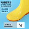 Yellow rain boots can add LOGO multi-height series water boots men's and women's rain shoes yellow thickened labor insurance shoes wading shoes