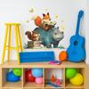 Cute Animal Reading, Home Children's Room Decoration and Beautification Wall Stickers