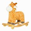 Schaukel-Tier Giraffe mit Soundeffekt, Rädern, Griffen, Plüsch Schaukeltier für Babys, Schaukelsitz für Kleinkinder 3-6 Monate