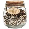 Bad Mood Gift Bottle Wooden Fucks Letter Pieces Vent Gift Jar