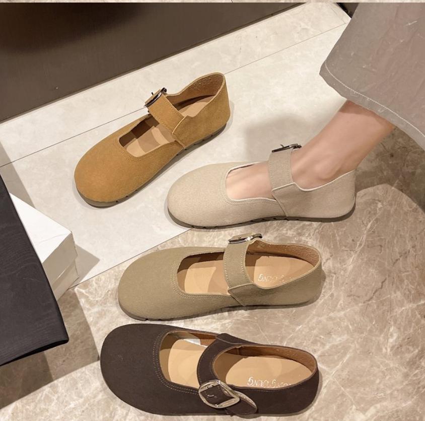French Flat Mary Jane Shoes Women's New Retro All-match Light Loafers Women Soft-soled Driving Shoes Moccasin Zapatos