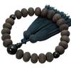 Men's Buddhist Prayer Beads, Kyo-style, Subiki Ebony, 23 Mandarin Beads, Blue Tiger's Eye Stone, Silk Tassel, Suitable for All Sects, Informal