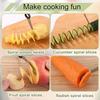 Affettatrice a Spirale Manuale per Verdure Coltello a Spirale Acciaio Inossidabile Portatile Accessori da Cucina per Cetriolo Carota Patata