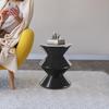 3-Tier Plastic Side Table - Black Round Modern End Table for Living Room, Sofa, Stool, Decor - Holds 220 Lbs, 14.2 Inch Diameter