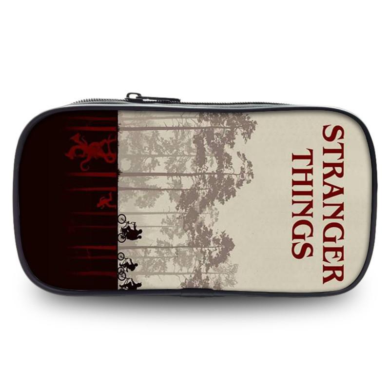 Stranger Things Pencil Case With Nylon Material For Students And Kids