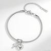 Jesus Cross Heart Charm Love Knot Chain Bracelet Stainless Steel Gold Color Bracelets for Women Jewelry Birthday Gift 2026