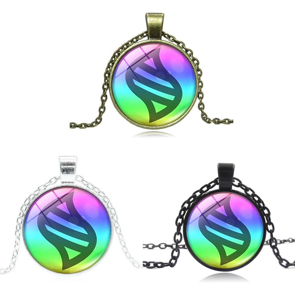Anime Mega Stone Poke Necklace Glass Dome Cabochon Pendant Jewelry Choker Necklaces for Women Gift