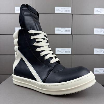 Stivali Unisex Casual High-Top in Vera Pelle a Triangolo Invertito