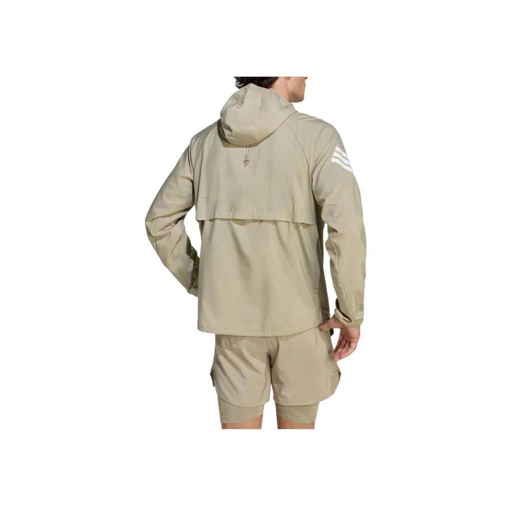 adidas Striped Logo Hooded Zip-Up Long Sleeve Jacket Men Jackets KQ8062