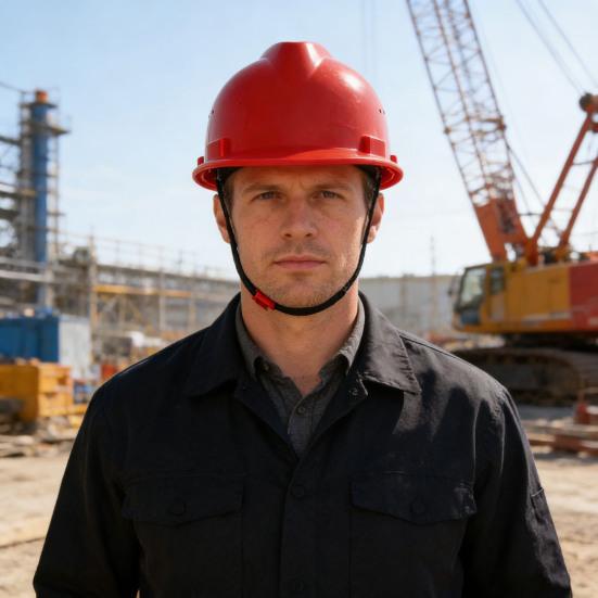 Construction Helmet 6-Point Ratchet Suspension Safety Hard Cap Impact-Resistant Helmet for Work Home Head Protection