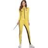 Halloween Sexy Jumpsuit, Pole Dance Jumpsuit, Yellow Racing Girl Cheerleading