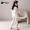 Girl's Breathable Floral Long Sleeve Pajama Set