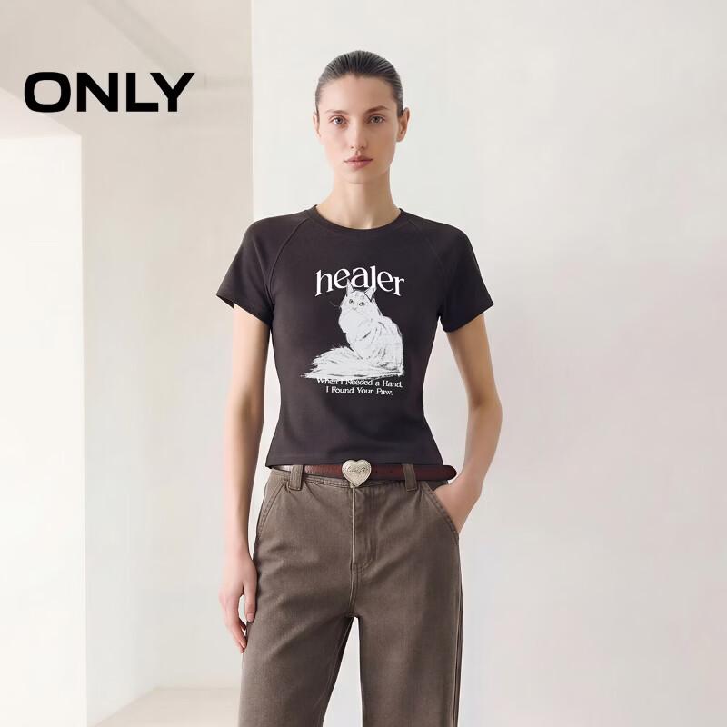 ONLY Women s 2026 Summer Artistic Cat Print Sleeveless T-Shirt S