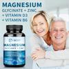 Magnesium Glycinate Capsules with Zinc - Promotes Nerve, Bowel, Relaxation Function Vegan Capsules for Women & Men
