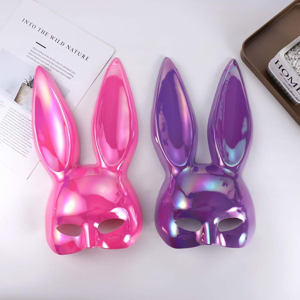 Decoration Gifts Party Accessories Rabbit Ears Mask Party Cosplay Props Prom Party Supplies Women Half Mask Half Face Mask