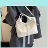 Ribbon Bow Pu Water Bucket Shoulder Bag With Magnetic Closure And Internal Storage For Commuting
