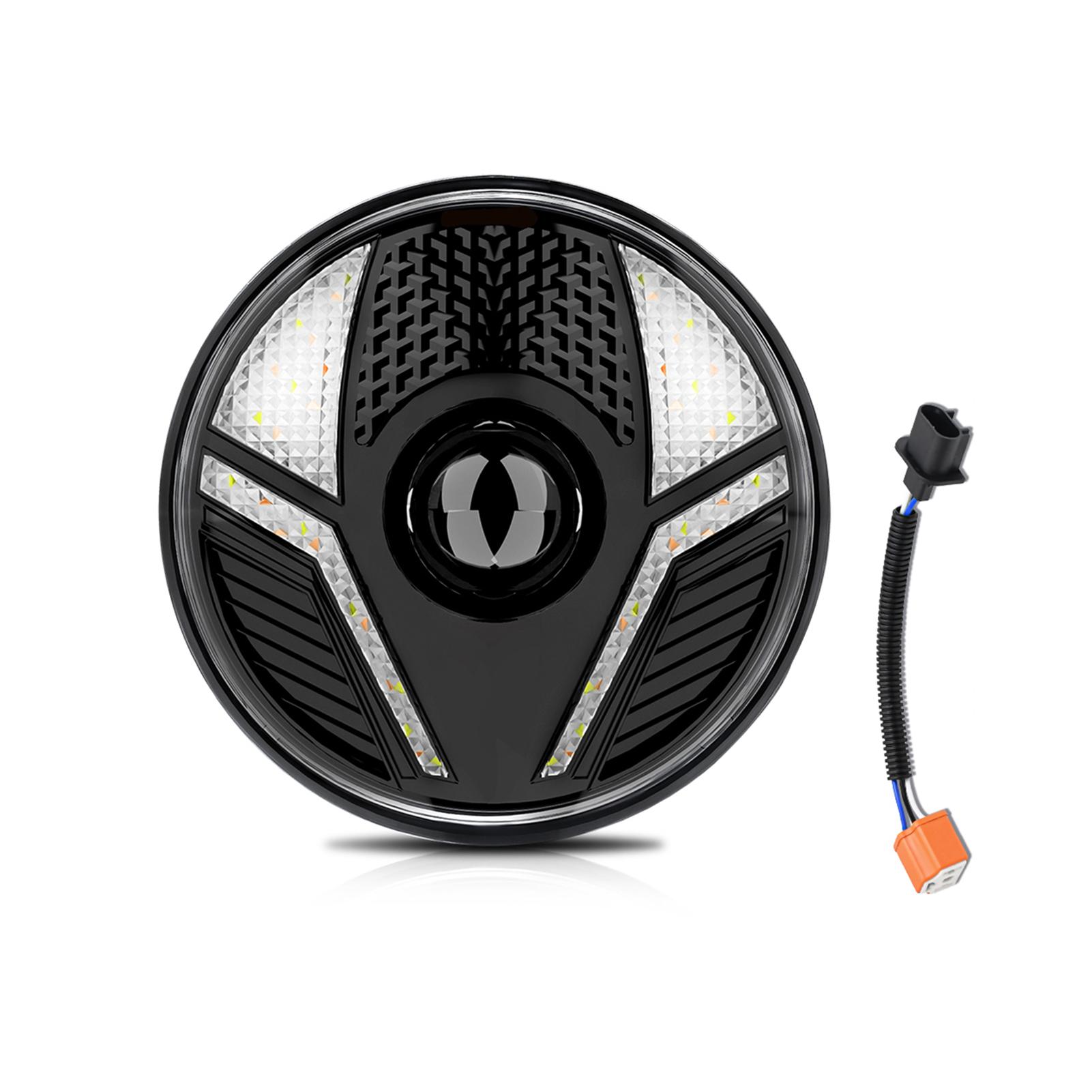 

7-дюймовая светодиодная фара, 1 шт. круглая фара с дальним и ближним светом, замена поворотника для Jeep 1 чёрный