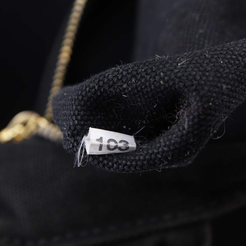 Prada Kanapa GM Handbag B1872O Bijou Studs Tote Bag NERO Black Canvas Women Used