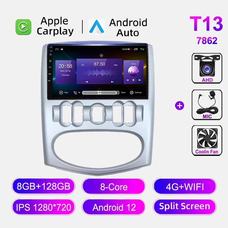 2din Android Car Radio Multimedia Player For Renault Logan Sandero 1.6 2008 -2012 DSP GPS Navigation Carplay Stereo Audio No DVD