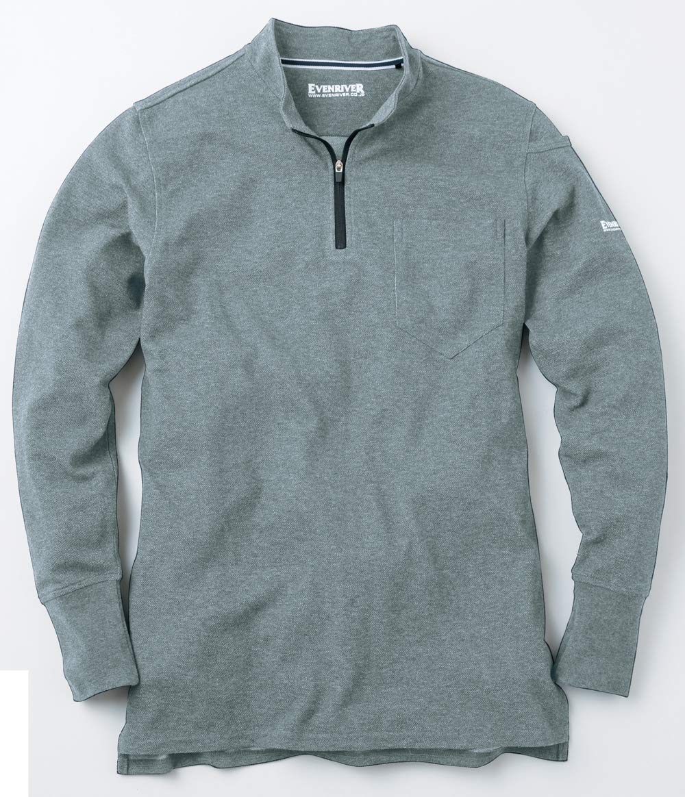 

EVEN RIVER NR206 38 Soft Dry Zip High Neck (Long Sleeve) Gray LL Size