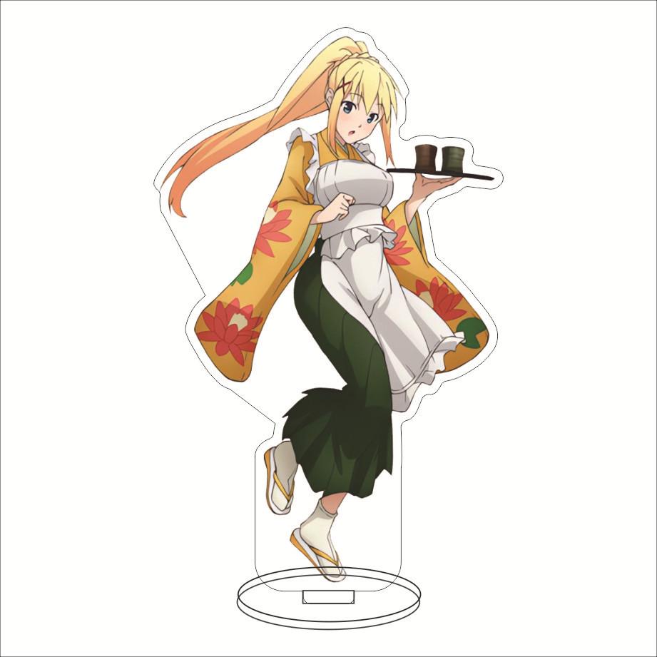 Anime To Offer Fireworks for A Better World Stand Cartoon Acrylfigur Standing Model Plate Desktop Cosplay Collections