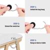 3pcs Portable Folding Table Bag Holders Storage Rack Hooks Hanging Hooks Handbag Hooks  Universal