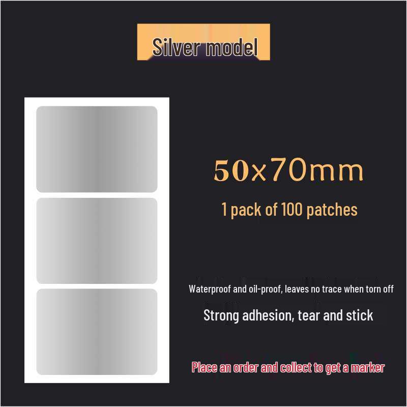 Waterproof Silver Label Stickers for Kitchen Storage and Seasoning Marking
