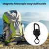 Lanț de chei telescopic magnetic, cu rebound ridicat, cu cataramă de siguranță multifuncțională, rucsac anti-pierdere, suport pentru chei, echipament de camping