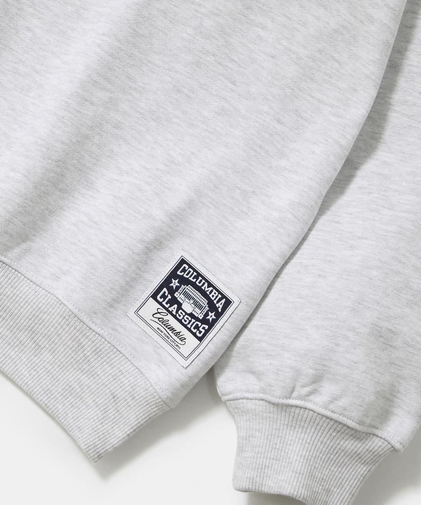 COLUMBIA UNIVERSITY Street Arch Heavy Terry Crew Neck_Light Gray