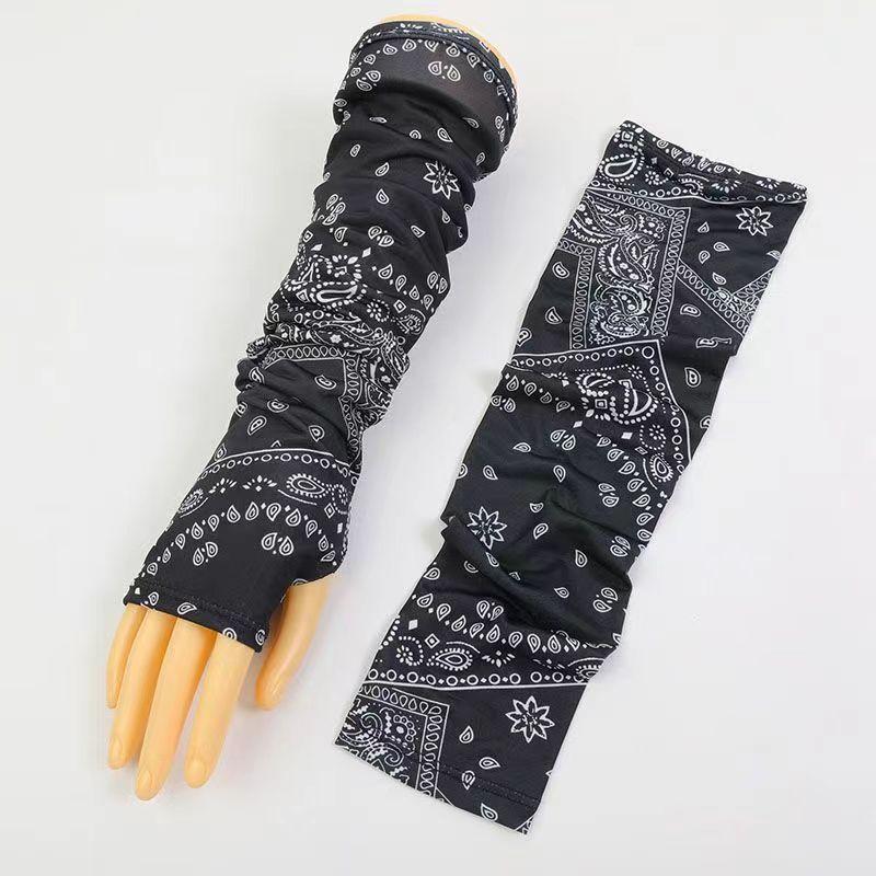 

Солнцезащитные рукава, устойчивые к ультрафиолетовому излучению, освежающие, тонкие и удлиненные, защитные рукава для рук, летние, мужские и женские, рукава Ice Silk, рукава для вождения Ice