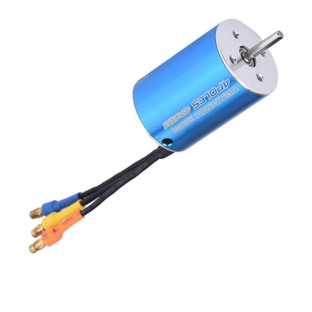 SURPASSHOBBY 4 Poles 2838 4700KV Brushless Motor for 1 12 1 14 RC Car Accessory (4700KV)